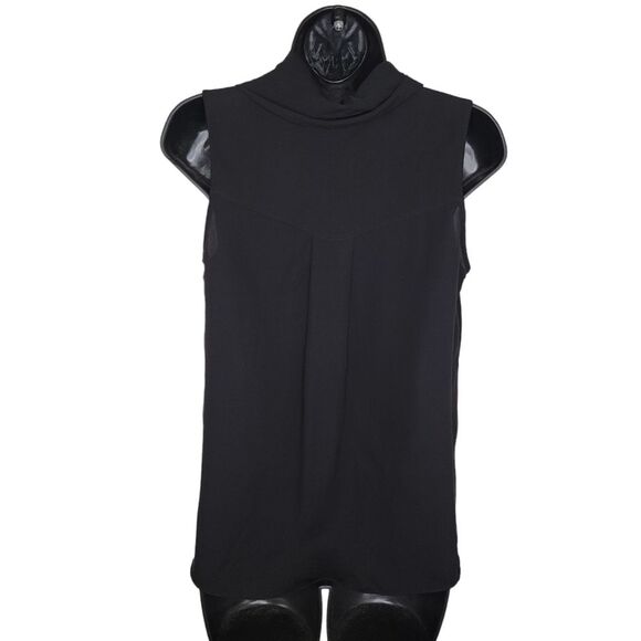 Theory draped tie shell classic black silk camisole size Small - Picture 3 of 9